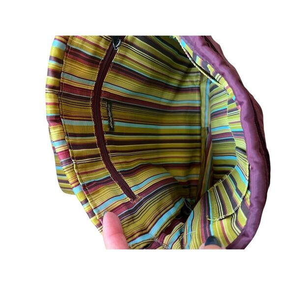 Eddie Bauer Plum Crossbody Messenger Bag Embroidered Flap - Picture 7 of 9